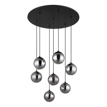 Globo - LED luster na sajli 7xG9/3,5W/230V zadimljeno/crna