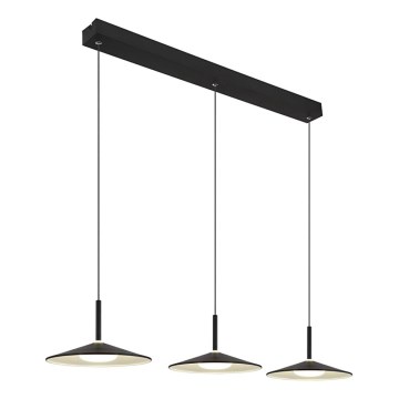 Globo - LED luster na sajli LED/24W/230V 4000K crna