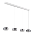 Globo - LED luster na sajli LED/24W/230V bela/zadimljena