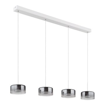 Globo - LED luster na sajli LED/24W/230V bela/zadimljena