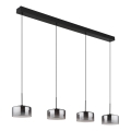 Globo - LED luster na sajli LED/24W/230V crna/dimljeno