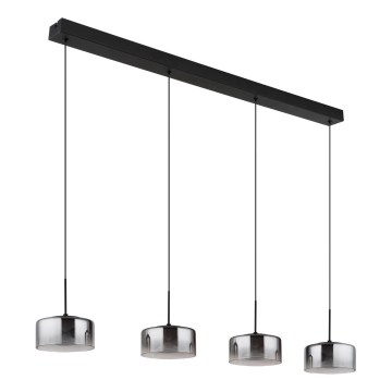 Globo - LED luster na sajli LED/24W/230V crna/dimljeno