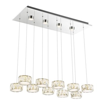 Globo - LED luster na sajli LED/92W/230V 4000K sjajni hrom/prozirno