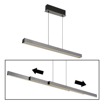 Globo - LED luster na sajli, prigušiva na dodir, LED/39W/230V 2700/4000/6000K, siva