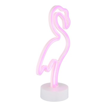 Globo - LED neonska stona dekoracija LED/2W/3xAA flamingo
