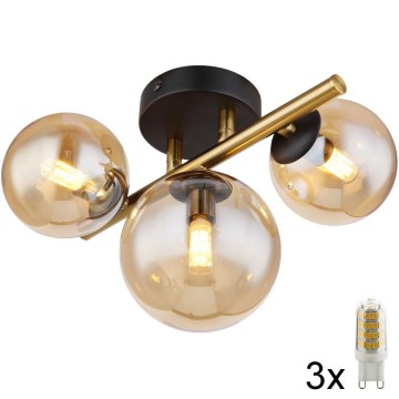 Globo - LED plafonski luster RIHA 3xG9/3,5W/230V mesing