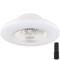 Globo - LED plafonsko svetlo sa ventilatorom i funkcijom prigušiva LED/30W/230V 3000-6500K + daljinski upravljač
