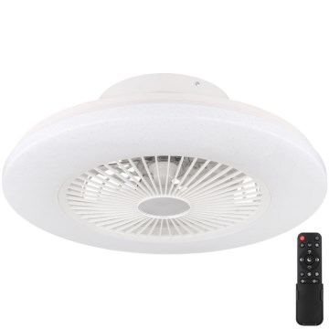 Globo - LED plafonsko svetlo sa ventilatorom i funkcijom prigušiva LED/30W/230V 3000-6500K + daljinski upravljač