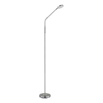 Globo - LED prigušiva dodirna podna lampa LED/6,5W/230V 2700/3350/4000K matni hrom
