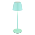 Globo - LED prigušiva dodirna punjiva spoljašnja stona lampa 3u1 LED/3W/5V 3000/4000/5000K IP54 1800 mAh mentolno zelena