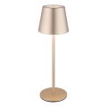 Globo - LED prigušiva dodirna punjiva spoljašnja stona lampa 3u1 LED/3W/5V 3000/4000/5000K IP54 1800 mAh mesing