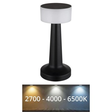 Globo - LED prigušiva dodirna stolna lampa LED/1W/3,7V 2700K/4000K/6500K 800 mAh USB crna
