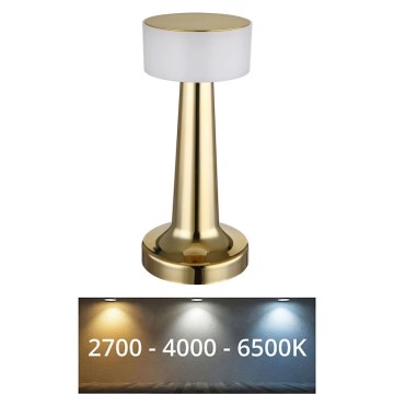 Globo - LED prigušiva dodirna stona lampa LED/1W/3,7V 2700K/4000K/6500K 800 mAh USB zlatna