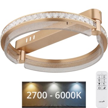 Globo - LED prigušiva kristalna plafonska svetiljka LED/36W/230V 2700K-6000K + daljinski upravljač