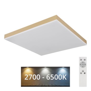 Globo - LED prigušiva plafonska lampa LED/24W/230V 2700-6500K zlatna + daljinski upravljač