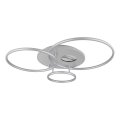 Globo - LED prigušiva plafonska lampa LED/54W/230V 2700-6000K 90x70 cm srebrna + daljinski upravljač