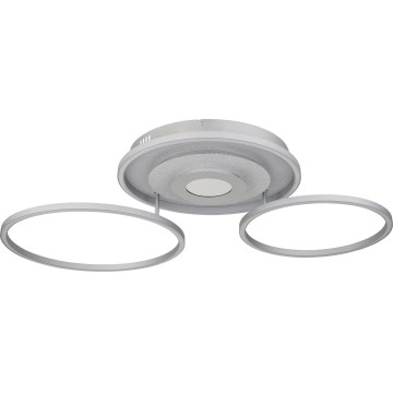 Globo - LED prigušiva plafonska svetiljka LED/40W/230V 2700-6500K 57x99,2 cm srebrna + daljinski upravljač