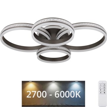 Globo - LED prigušiva plafonska svetiljka LED/90W/230V 2700K-6000K + daljinski upravljač