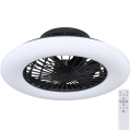 Globo - LED prigušiva plafonska svetiljka sa ventilatorom LED/30W/230V 3000-6500K + daljinski upravljač