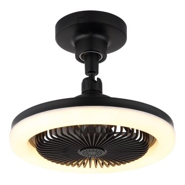 Globo - LED prigušiva plafonski ventilator LED/20W/230V 3000-6500K crna + daljinski upravljač