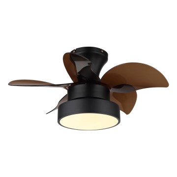 Globo - LED prigušiva plafonski ventilator LED/22W/230V 3000/4500/6000K braon + daljinski upravljač
