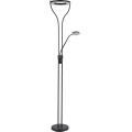 Globo - LED prigušiva podna lampa LED/20W/230V + LED/4W 3000K crna