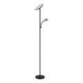 Globo - LED prigušiva podna lampa LED/20W/230V+ LED/5W 3000/4000/6500K crna