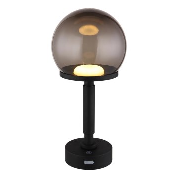 Globo - LED prigušiva punjiva dodirna stona lampa LED/2,5W/5V 1800mAh 2700/4000/6500K crna