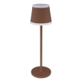 Globo - LED prigušiva punjiva stona lampa sa dodirnim upravljanjem LED/4,6W/3,7V 3000K 1800mAh braon IP54