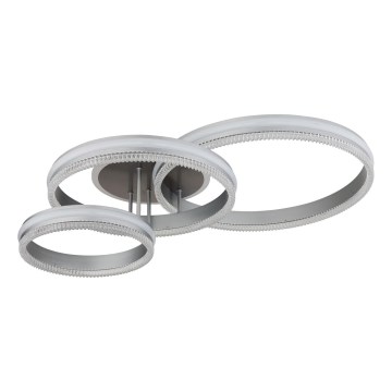Globo - LED prigušiva stropna lampa LED/72W/230V 2700-6000K srebrna + daljinski upravljač