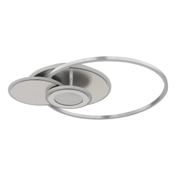 Globo - LED prigušiva stropna plafonjera LED/24W/230V 2700-6500K, srebrna + daljinski upravljač