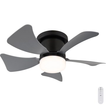 Globo - LED prigušiva stropni ventilator LED/10W/230V 3000-6500K siva + daljinski upravljač