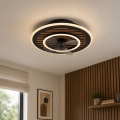 Globo - LED prigušiva stropni ventilator LED/36W/230V 2700-6000K crna + daljinski upravljač