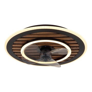 Globo - LED prigušiva stropni ventilator LED/36W/230V 2700-6000K crna + daljinski upravljač