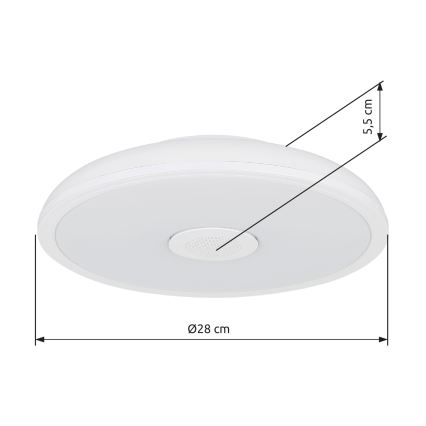 Globo - LED RGBW prigušiva kupatilska svetiljka sa zvučnikom LED/18W/230V 3000-6500K IP44 + daljinski upravljač
