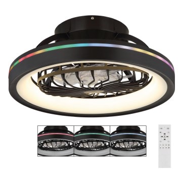 Globo - LED RGB prigušiva plafonski ventilator LED/40W/230V 2700-6500K + daljinski upravljač