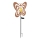 Globo - LED solarna svetiljka LED/3V IP44 300 mAh rđasti leptir