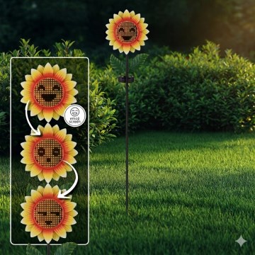 Globo - LED solarno svetlo 200xLED/3V IP44 600 mAh cvet