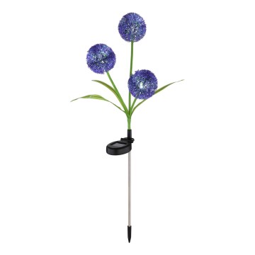 Globo - LED solarno svetlo 3xLED/0,06W/3V 5000K IP44 ljubičasta