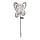 Globo - LED solarno svetlo LED/3V IP44 300 mAh srebrni leptir