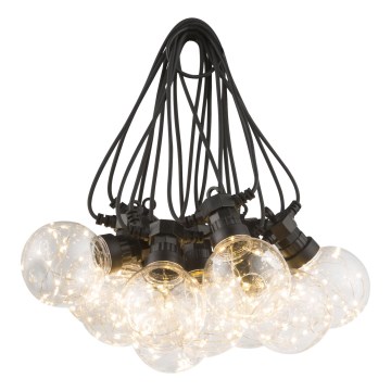 Globo - LED spoljašnja dekorativna girlanda 10xLED/0,27W/230V 7,5 m IP44 crna