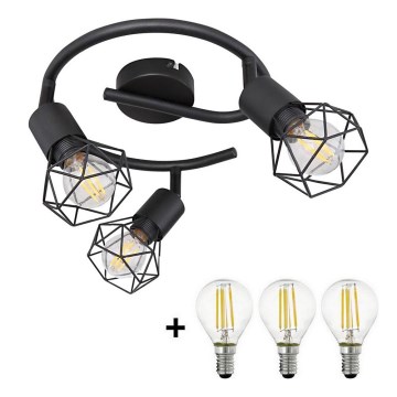 Globo - LED spot svetiljka 3xE14/6W/230V crna