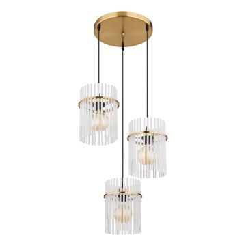 Globo - Luster na lanku 3xE27/60W/230V, prečnik 47 cm, u zlatnoj boji