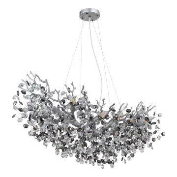 Globo - Luster na sajli 10xE14/40W/230V srebrne boje