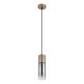 Globo - Luster na sajli 1xE27/25W/230V bronzana prečnik 10,5 cm