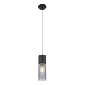 Globo - Luster na sajli 1xE27/25W/230V prečnik 10,5 cm crni
