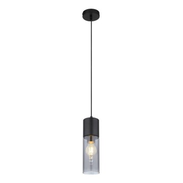 Globo - Luster na sajli 1xE27/25W/230V prečnik 10,5 cm crni