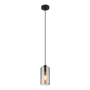 Globo - Luster na sajli 1xE27/25W/230V, prečnik 11 cm, crna