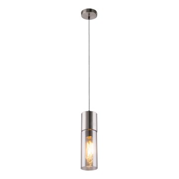 Globo - Luster na sajli 1xE27/25W/230V Ø 10,5 cm mat hrom