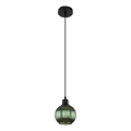 Globo - Luster na sajli 1xE27/25W/230V Ø 15 cm zelene boje